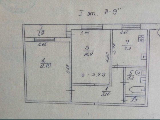 2х комнатная на 5 Заречном Кривий Ріг