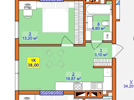 однокімнатна квартира з розтермінуванням на 36міс Ивано-Франковск