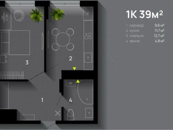 Терміново!!! Вигідна однокімнатна квартира Ивано-Франковск