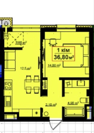 Ціна ТОП! Однокімнатна квартира в затишному ЖК - фото 1