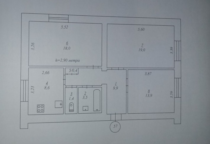 ПІВДГЗК  Автономка сталінка трикімнатна , Добролюбова - фото 1
