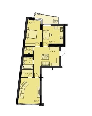 2 кімнатна квартира на ВИПЛАТУ  ЖК Amber Park -10% для військових - фото 1