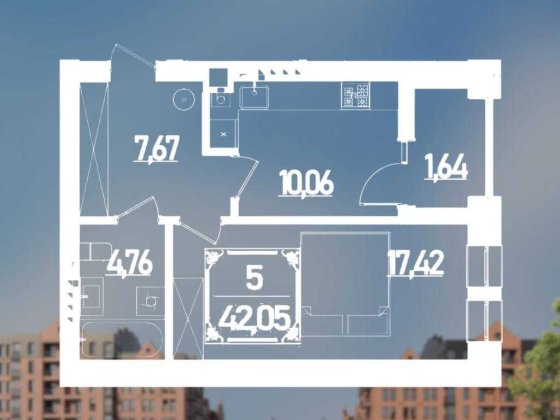 1 кімнатна квартира в ЖК BRUGGE Рівне