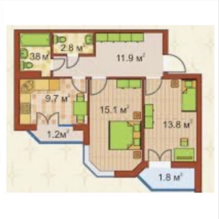 БЕЗ КОМІСІЇ! Велика 2к в гарній локації! 15хв до Києва - фото 1