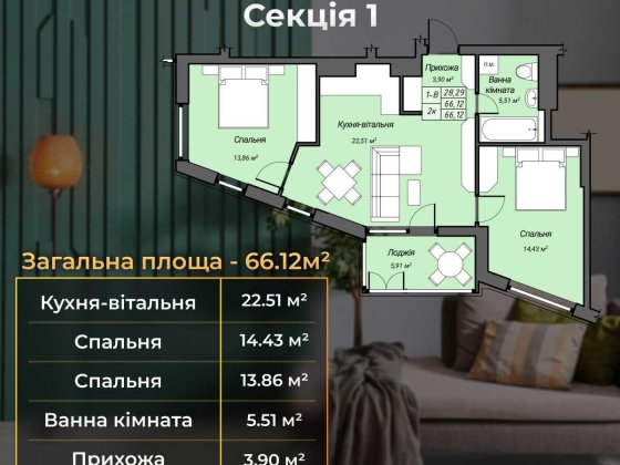 2 кім. квартира в ЦЕНТРІ | розтермінування від забудовника Рівне