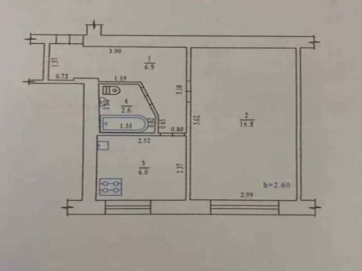 1 кімн.квартира по Соборності, 2 поверх - фото 1