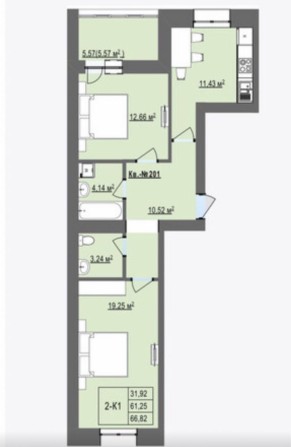 Продається двох кімнатна квартира сімсот . - фото 1