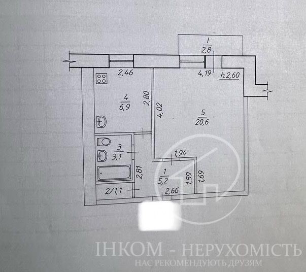 1к квартира 39м, в цегляному будинку - фото 1