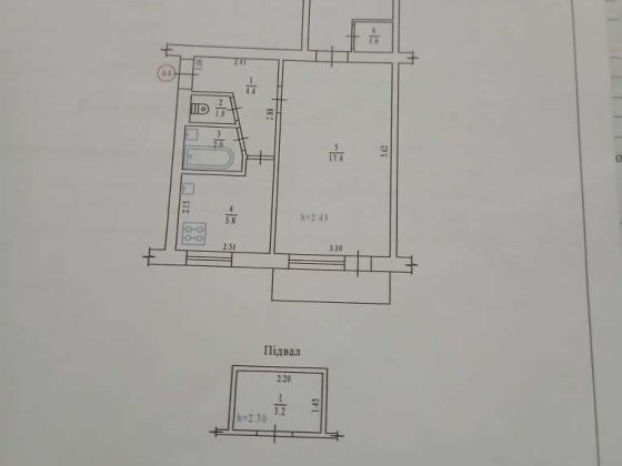 2-кімнатна квартира на Алмазному | 3 поверх | 45 м² Полтава