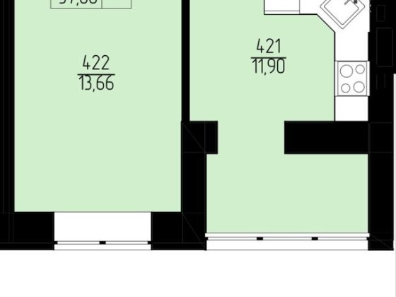 Однокімнатна квартира з розтермінуванням в новобудові