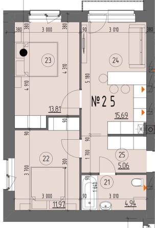 Продаж 2-кімнатної квартири в новобудові - фото 1