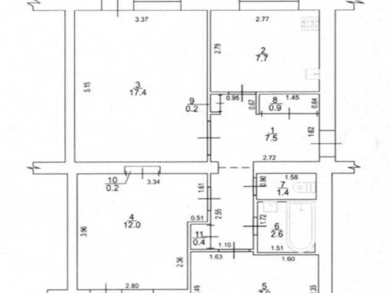 Продаж 3 кім квартири 4/5 пов Розділ. кімнати Інститут звʼязку №16304 Полтава