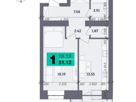 1-кімнатна ЖК Стандарт Полтава