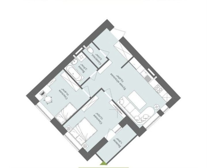 Продаж 2-кімнатної квартири в ЖК West Towers - фото 1