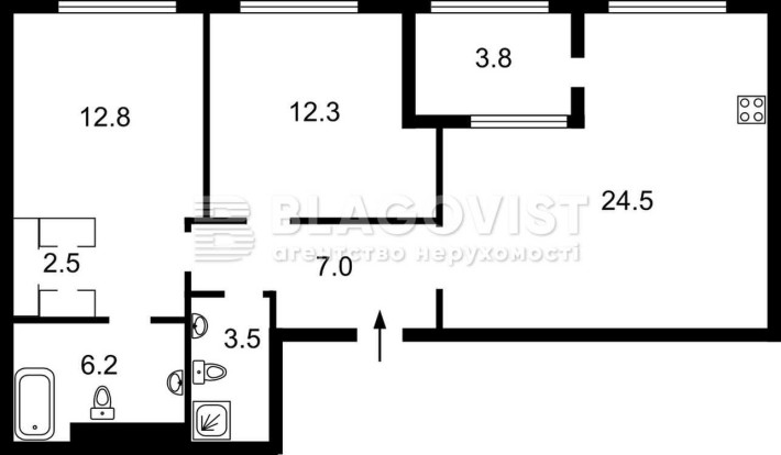 ЖК Файна Таун продаж 2-кімнатної квартири Салютна, 2/24, 71,4 м2 - фото 1