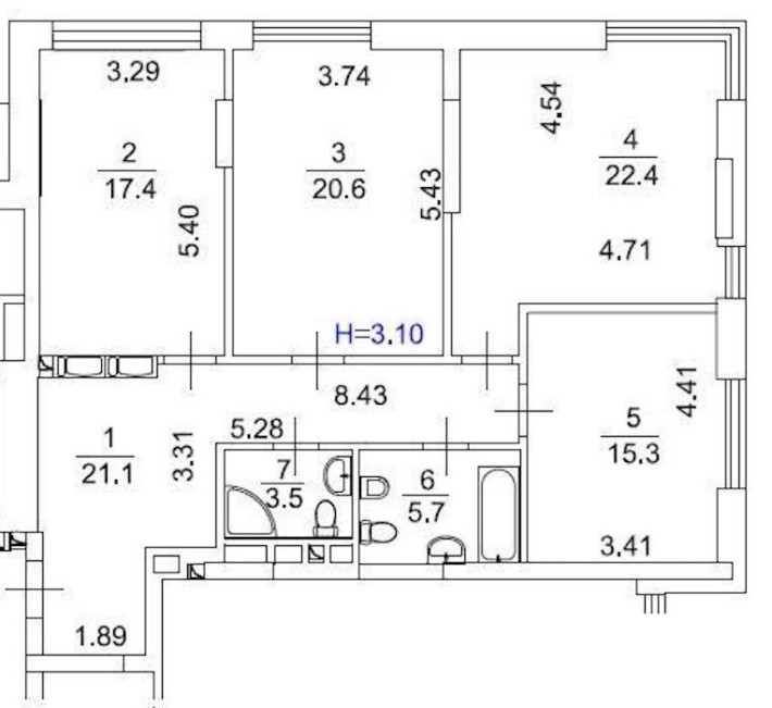 ‼️Продажа 3к квартиры 106м2 в ЖК Edelweiss House‼️ - фото 1