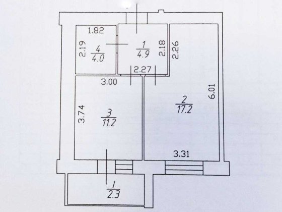 1 кімнатна квартира в зданому будинку на Масанах Чернигов