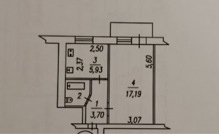 Продається 1-кімнатна квартира Центр 4/5 - фото 1