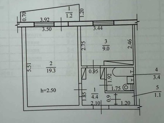 Продам большую 1к Победа 6. Перемога Днепр