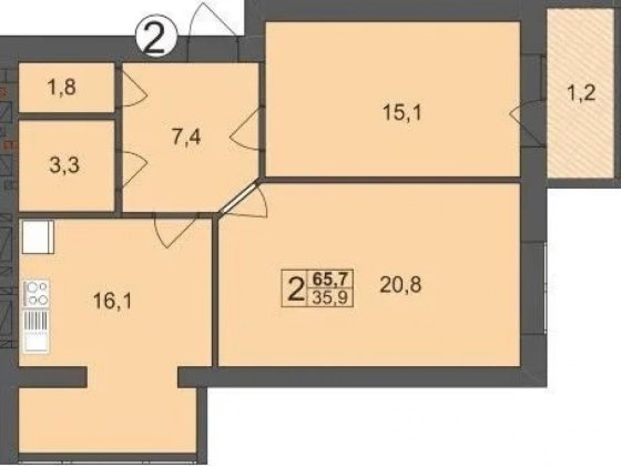 Продаж / Квартира / середній поверх Житомир