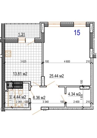 Продається 1но кімнатна квартира  є.Оселя - фото 1