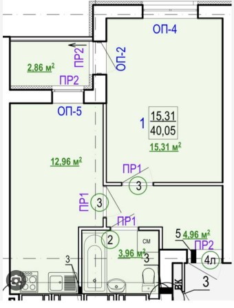 РЕАЛЬНАЯ! ДОКУМЕНТЫ! 40м2 ЖК Гидропарк, Продам 1 комн квартиру AB - фото 1