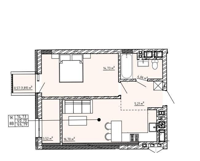 Продаж 1 кімнатної квартири у ЖК Family House Орлика (власник) - фото 1