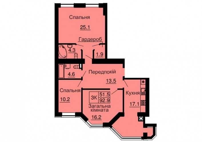 БЕЗ%‼️ Вигідно продам 3к квартиру 94м2 Софія Резіденс вул Молодіжна 4 - фото 1