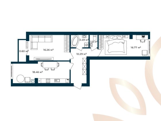 Простора 2-к розпашонка 67м² - ЖК Європейські Липки | розтермінування. Софіївська Борщагівка
