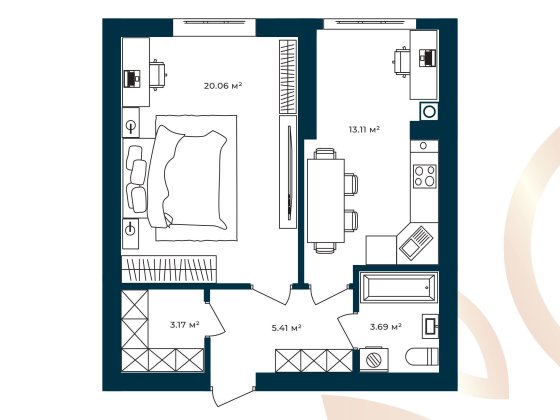 1-кімнатна 45м²,ЖК Європейські Липки | держпрограми, розтермінування. Софіївська Борщагівка