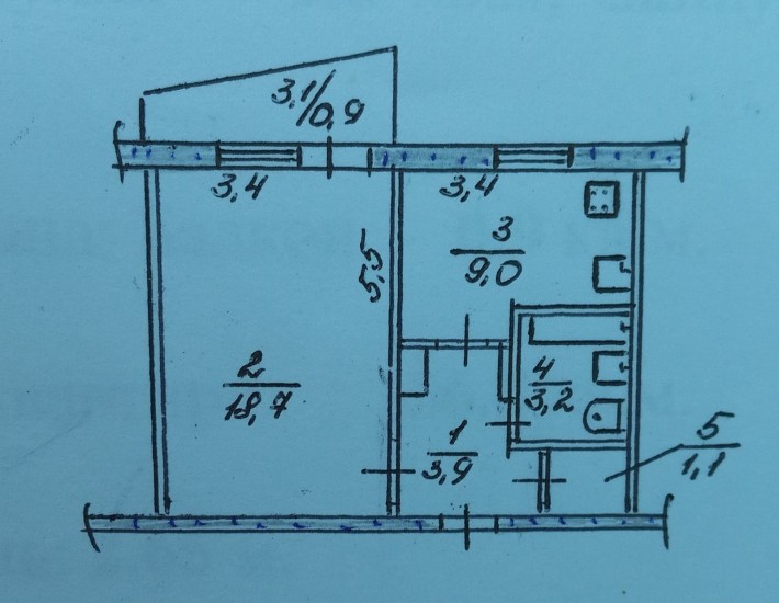Продам 1 Комнатную Квартиру - фото 1