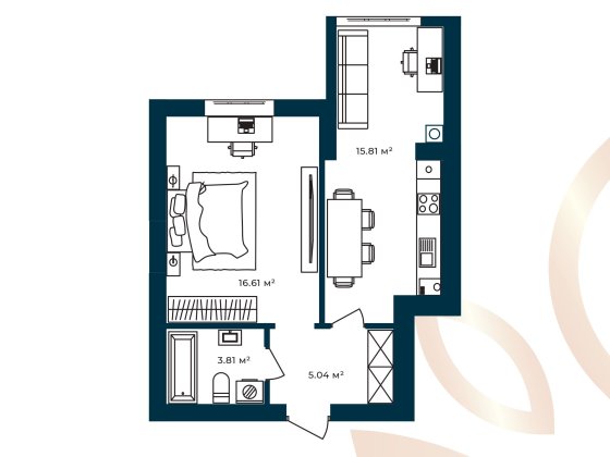 1-кімнатна 41м², ЖК Європейські Липки | держпрограми, розтермінування. Софіївська Борщагівка