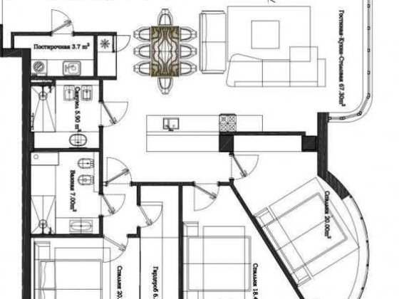 Терміновий продаж!  2-кімнатна квартира в Аркадії GAGARIN PLAZA Одеса