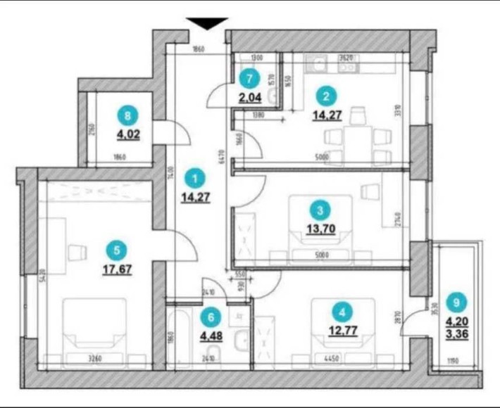 3-кімнатна квартира в новобудові 92 341 дол. США - фото 1