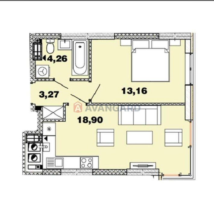 Однокімнатна квартира в ЖК Crystal Avenue Петропавлівська Борщагівка - фото 1