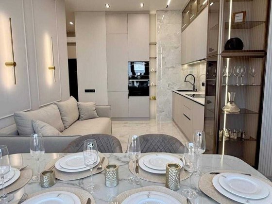 2к + Кухня гостиная ЖК Атмосфера Торг Вид на море Дизайнерский ремонт Одесса