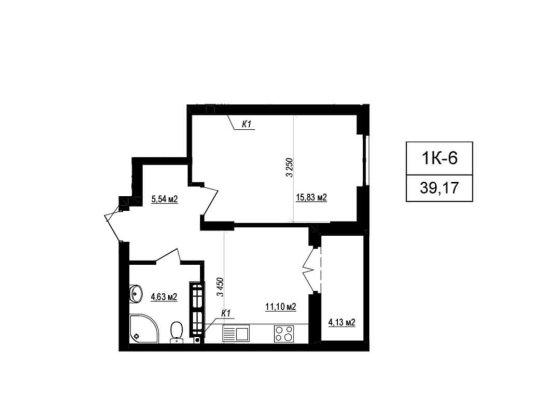 Однушка (39 м2) від забудовника. ЖК "Щасливий Grand". Розтермінування Софиевская Борщаговка
