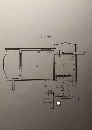 СРОЧНО! 1 комнатная квартира на Бочарова 42 метра. Газовая плита! - фото 1