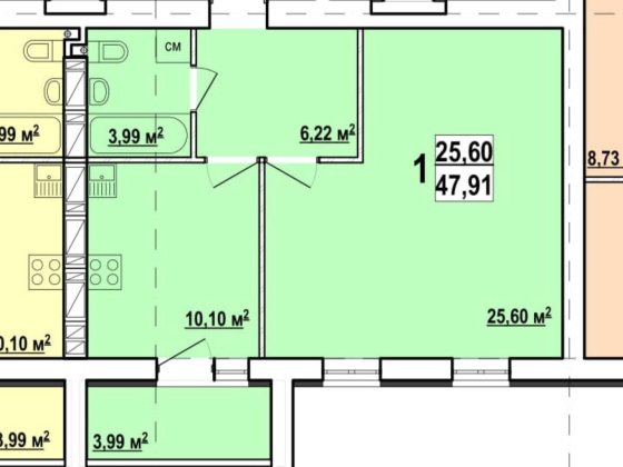 Продам большую 1 комнатную квартиру м.ИНДУСТРИАЛЬНАЯ ЖК Мира 3 48м2 VW Харків