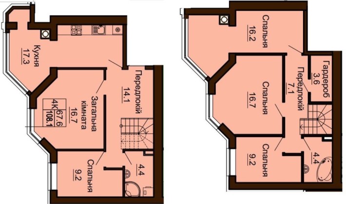 Дворівнева квартира 119 кв м . 47000 грн. м.кв. Софія Резиденція. - фото 1
