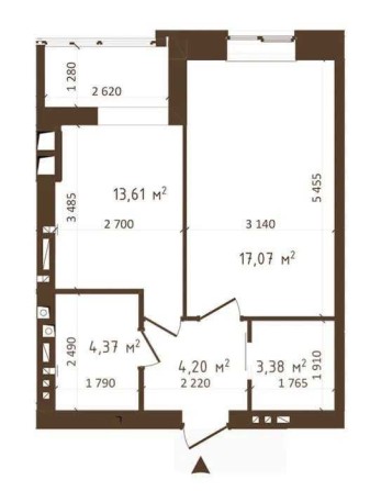 Срочно!!! 1-ком.кв. 42м2 в кирпичном доме ЖК Чайка. - фото 1