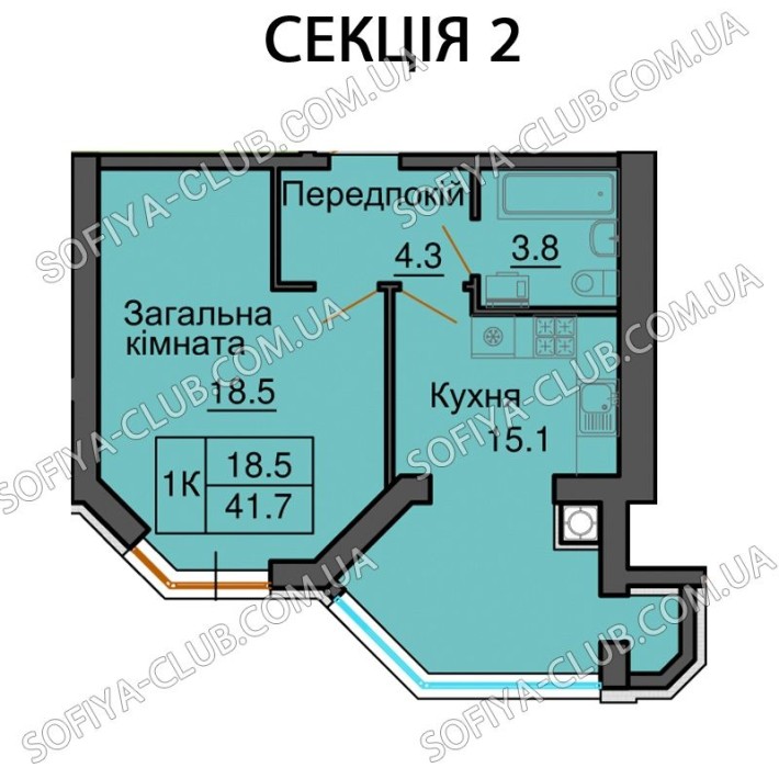 Єоселя‼️Держпрограми 1-2 кімнатні ЖК Софія Клубний - фото 1