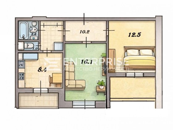Продаж 2-к. квартири  вул. Каштанова Троєщина Київ
