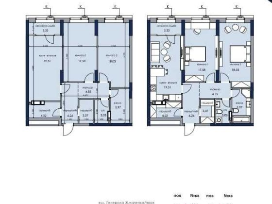 Двокімнатна готова квартира на Парк ЖК Новий Автограф Київ