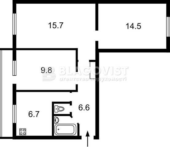 Продаж 3к квартири  метро Мінська Оболонь Героїв полку Азов 3 - фото 1