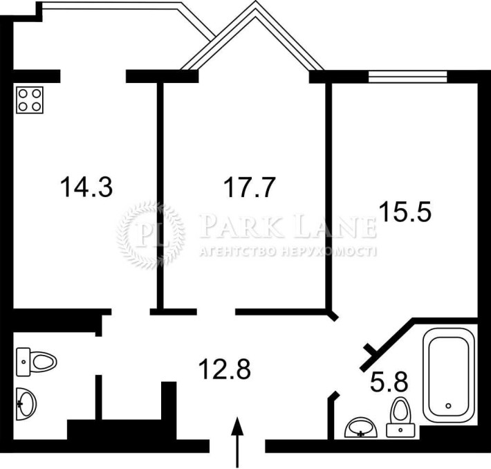 Квартира 2к ЖК Французький Квартал Саперне Поле 14/55  Печерськ - фото 1