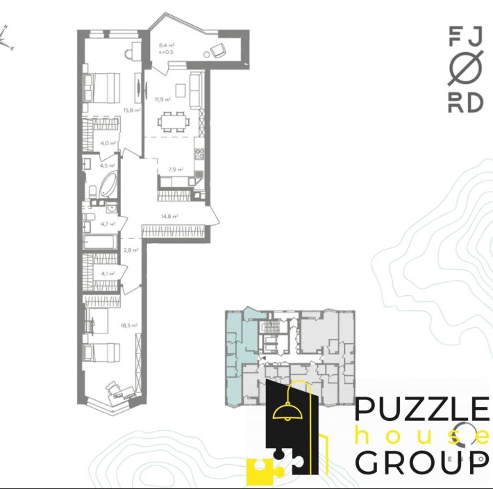 Без% Продаж 2к кв 93.20м2  ЖК FJORD, Печерський район - фото 1