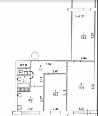 3-кімнатна квартира 64.5м² вул. Героїв полку Азов, 28А Оболонь 5 хв. - фото 1