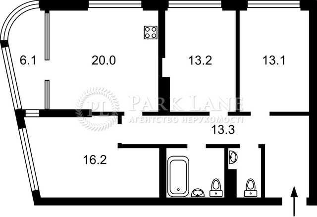 3к 90м Грейт Дніпровська набережна Осокорки Great - фото 1