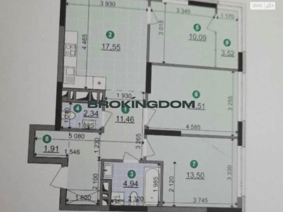 Продаж 3к квартири, вул. Віктора Некрасова 6, ЖК "Діброва парк" Киев